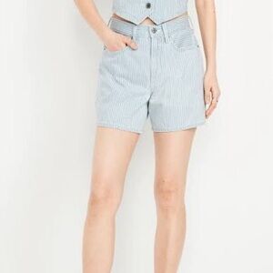 Old Navy high rise baggy denim shorts size 14 90s light blue mom shorts